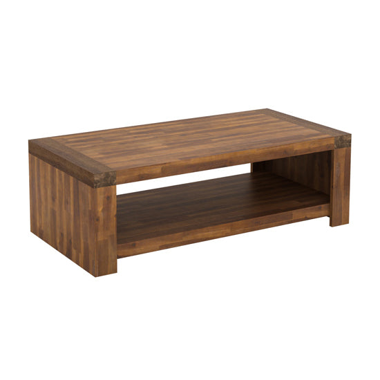 Parkfield Solid Acacia Coffee And Lamp Table In Acacia
