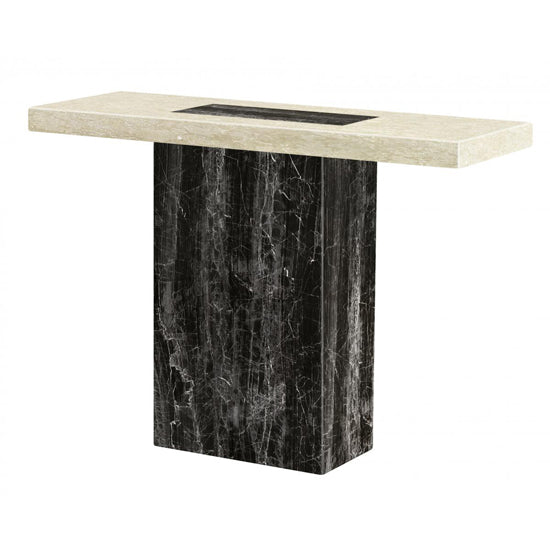 Petra Marble Console Table In Natural Stone