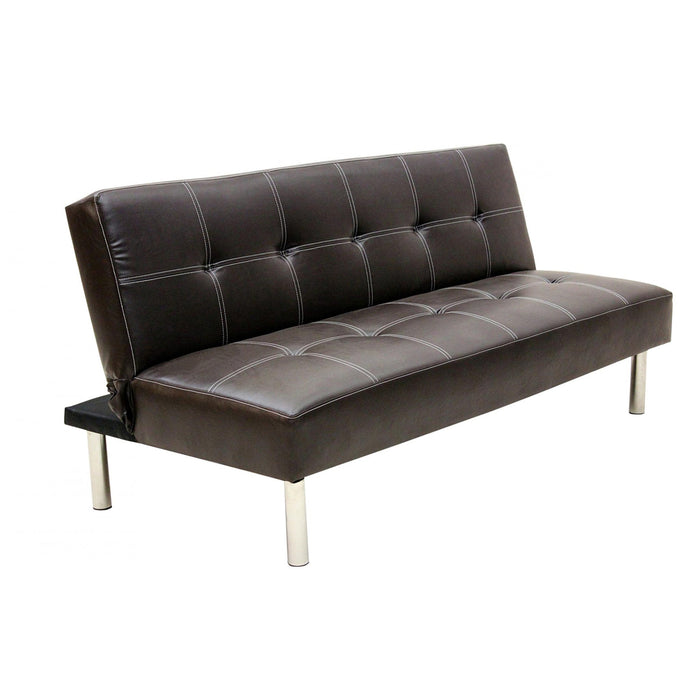Venus Faux Leather Sofa Bed In Brown
