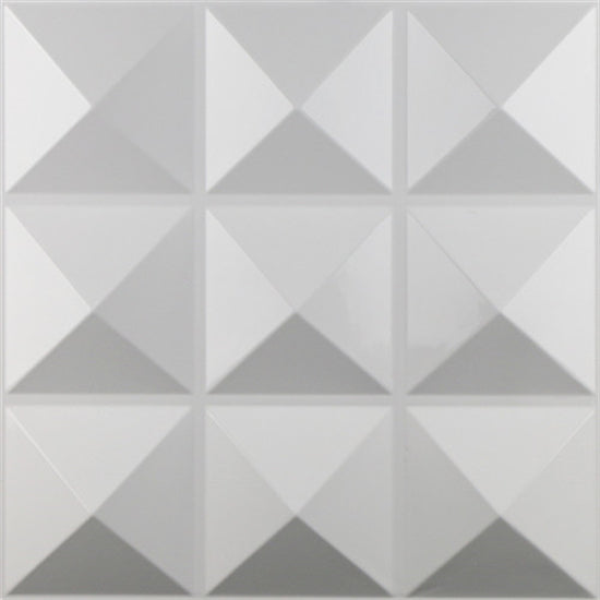 3D PVC Prism White Black Wall Panel
