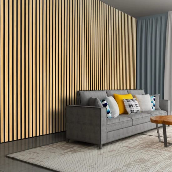 Teak Wood Slat Acoustic Wall Panel