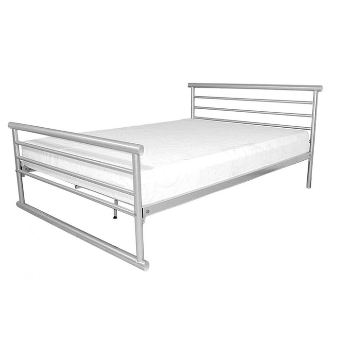 Vegas 4FT6 Double Metal Bed Silver