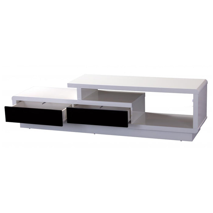 Agoura Wooden TV Stand In White High Gloss