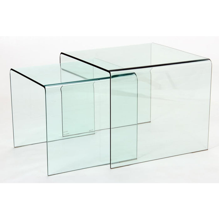 Arizona Glass Nest Of 2 Tables In Clear