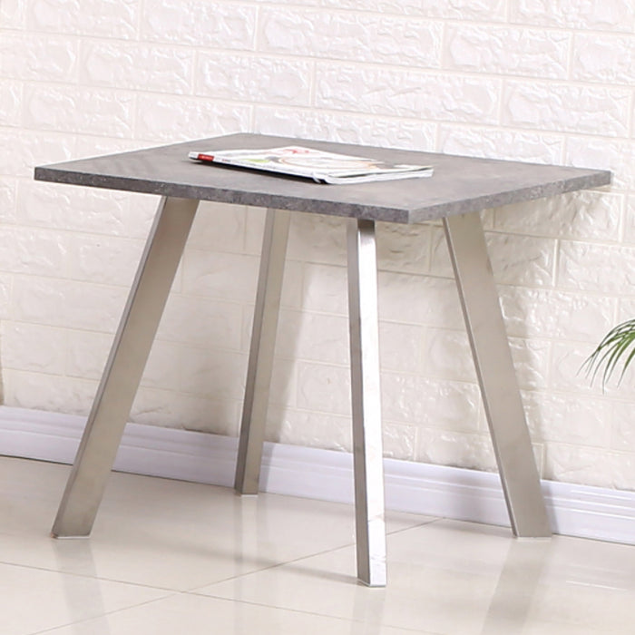 Carefree Wooden Lamp Table In Concrete Effect With Brushed Legs