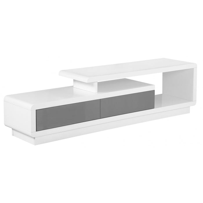 Cherokee Wooden TV Stand In White And Grey High Gloss
