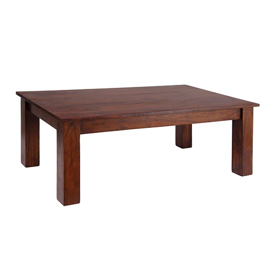 Chico Rectangular Wooden Coffee Table In Dark Oak