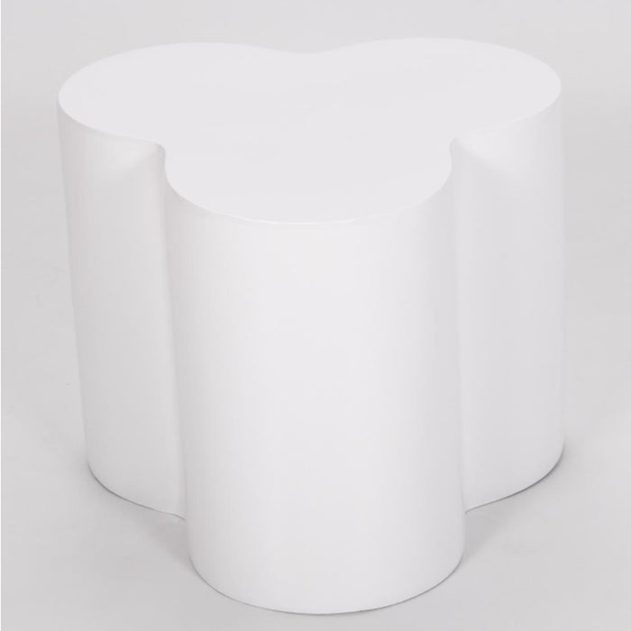 Claypool Wooden Lamp Table In White High Gloss