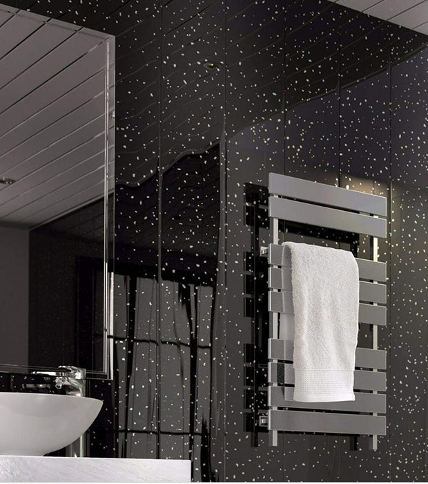 Black Sparkle 2.4 x 1m PVC Bathroom Wall Cladding Panels