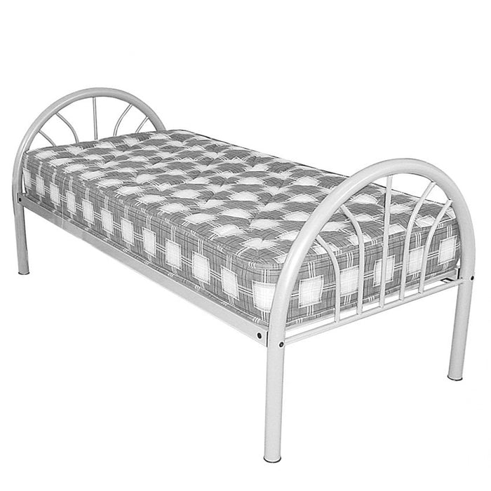 Edinburg White Metal 3FT Single Bed