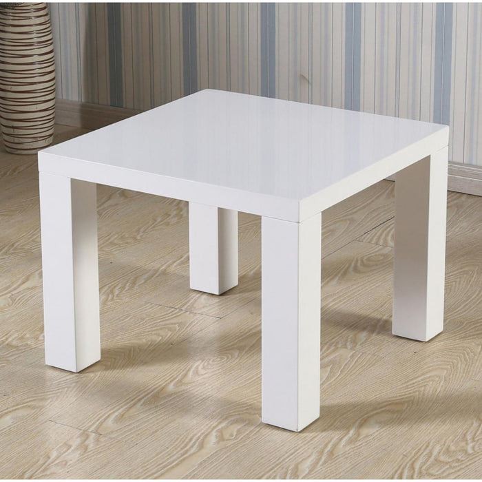 Florence Wooden Lamp Table In White High Gloss