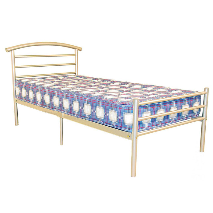 Gacrux Metal 3FT Single Bed In Silver