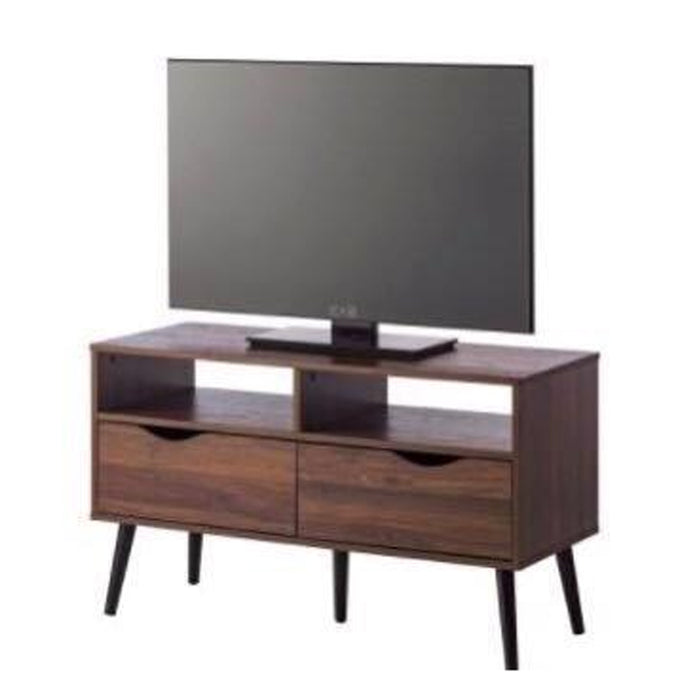 Gadsden Small Wooden TV Stand With 2 Drawers In Walnut