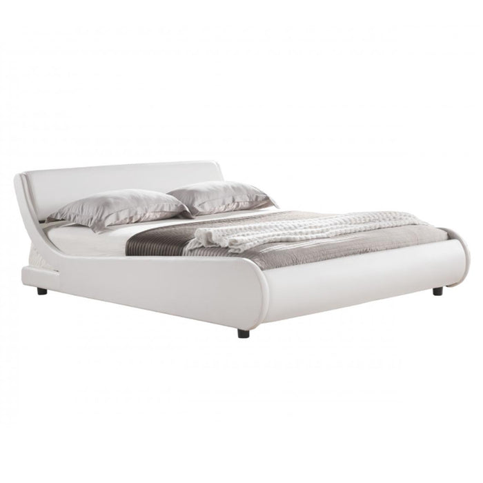 Granbury White Faux Leather 4FT6 Double Bed