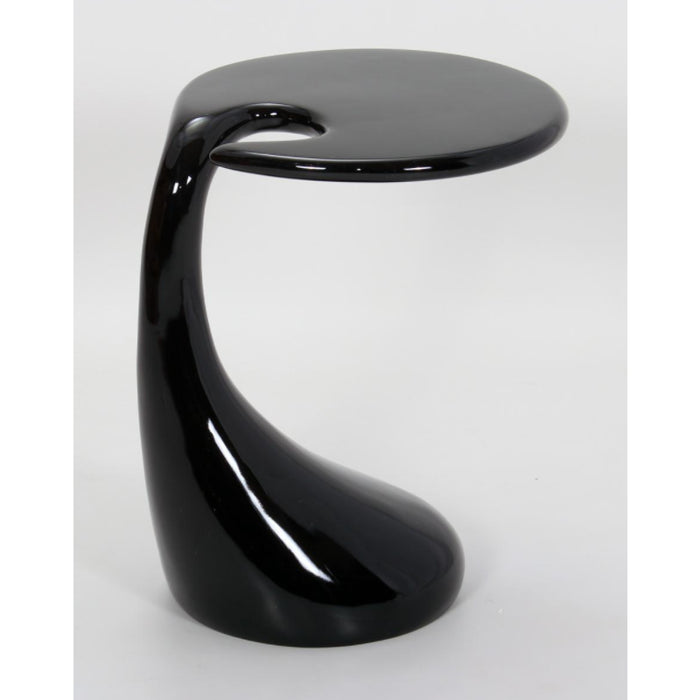 Hayden Wooden Lamp Table In Black High Gloss