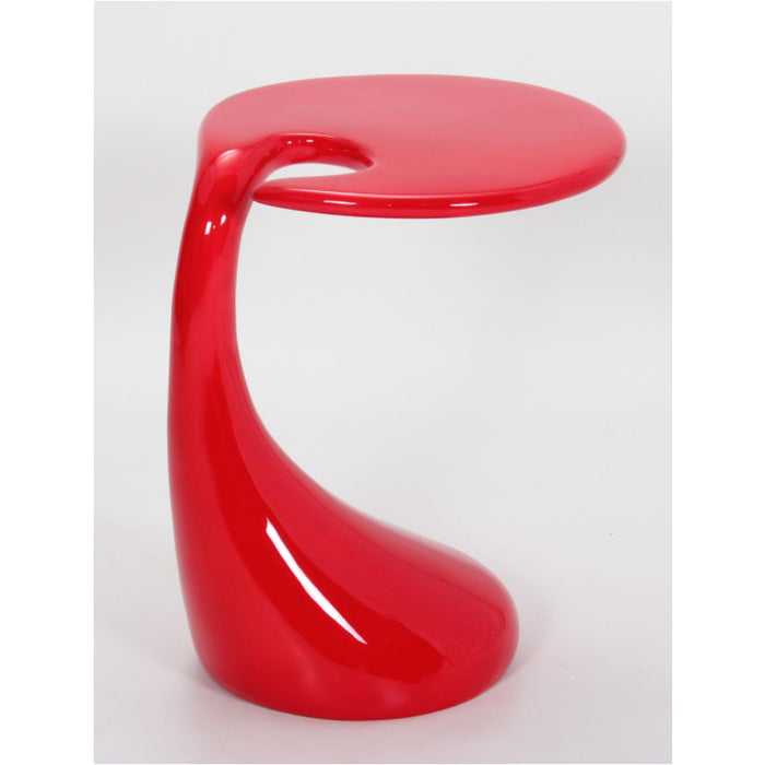 Hayden Wooden Lamp Table In Red High Gloss