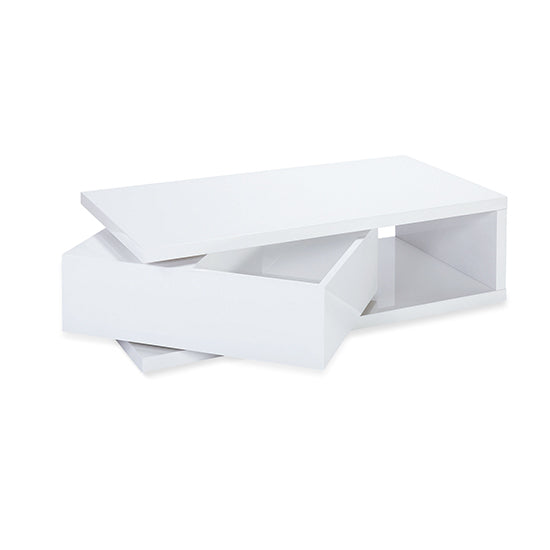Henry Storage Coffee Table In White High Gloss