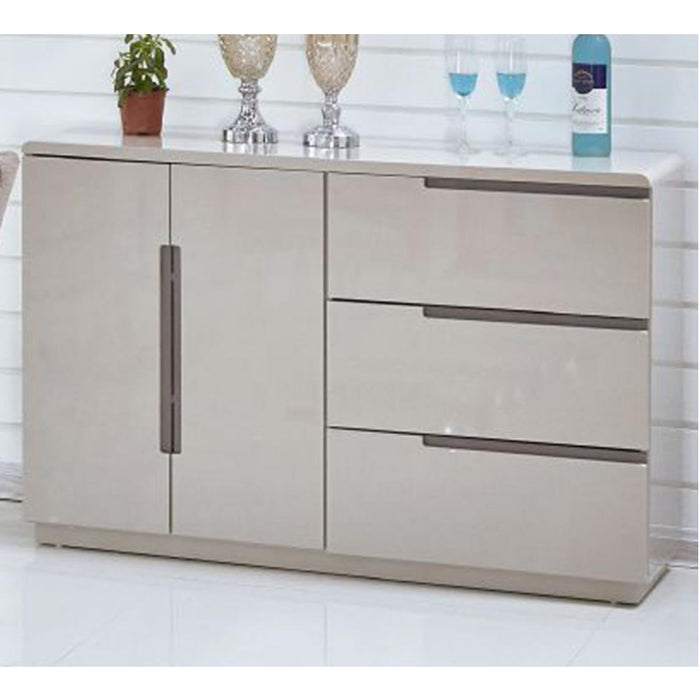 Kaibito Wooden Sideboard In Cappuccino High Gloss