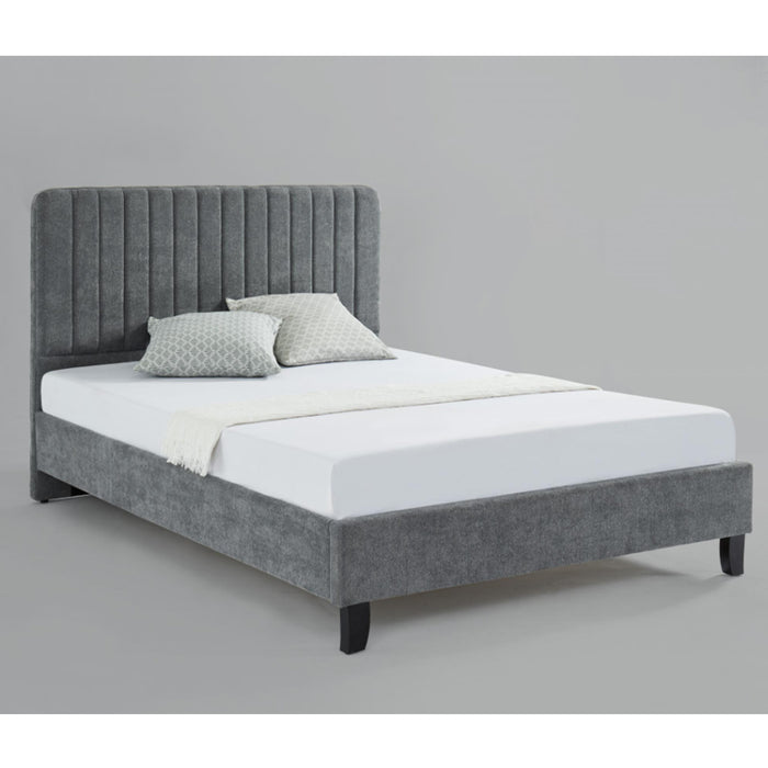 Lancaster Grey Fabric Upholstered 4FT6 Double Bed