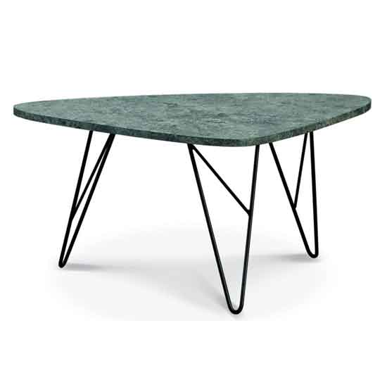 Oakbrook Wooden Coffee Table In Stone Effect With Black Metal Legs