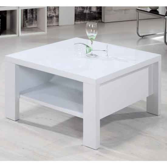 Palmer Square Coffee Table In White High Gloss