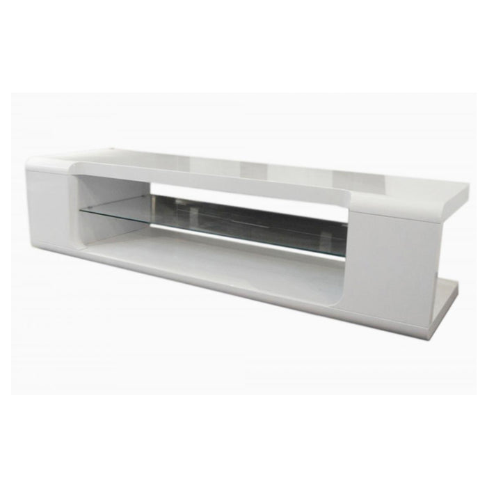 Pasco Wooden TV Stand In White High Gloss