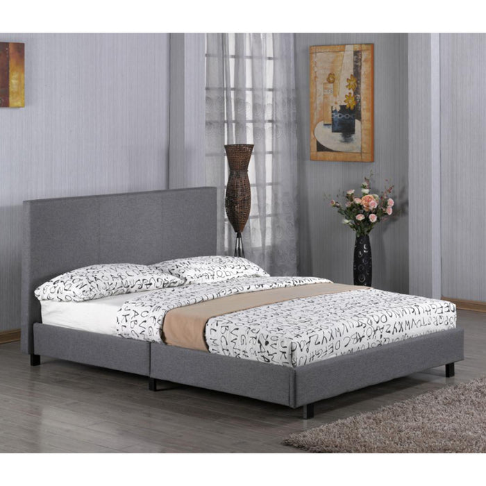 Petra Grey Fabric Upholstered 4FT6 Double Bed