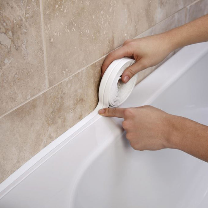 Strip Shower Sink Bath Sealer PVC Self Adhesive Sealant Tape Wall Sticker