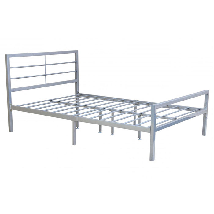 Revati Contract Metal 4 Foot Bed In Silver