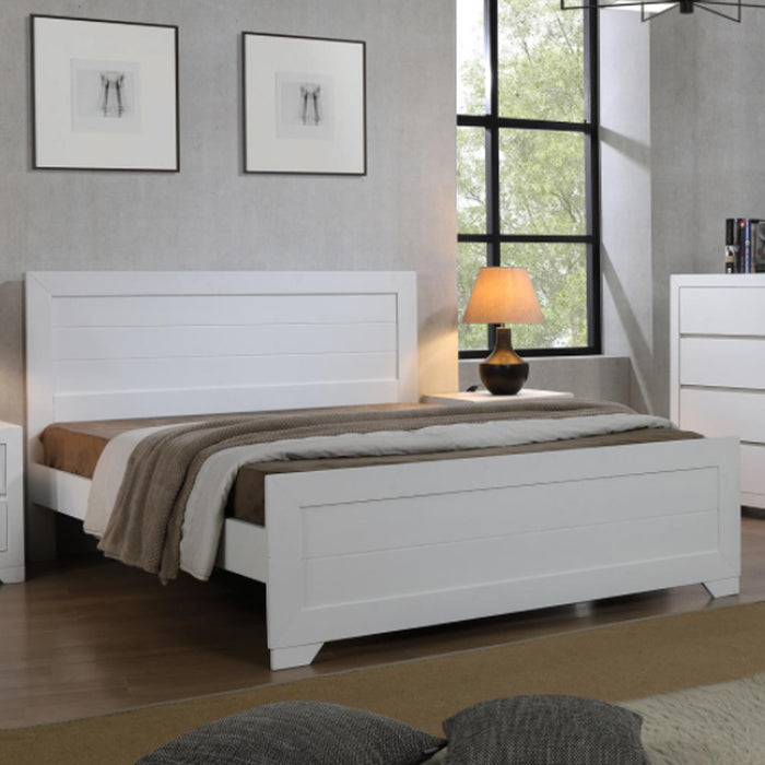 Scorpius White Solid Wood 4 Foot Bed