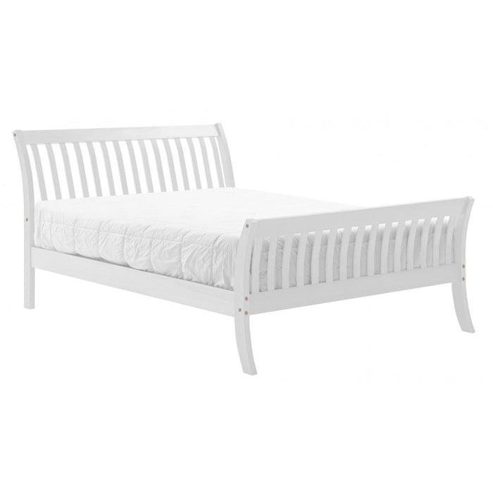 Stribor Pine Wooden 4 Foot Bed In White
